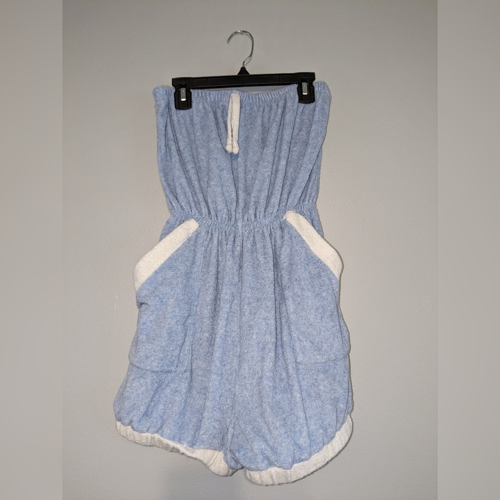 Strapless romper robe